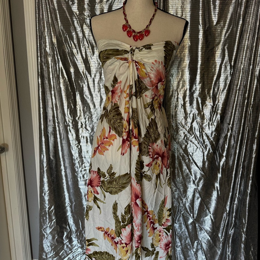 Floral Strapless Dress